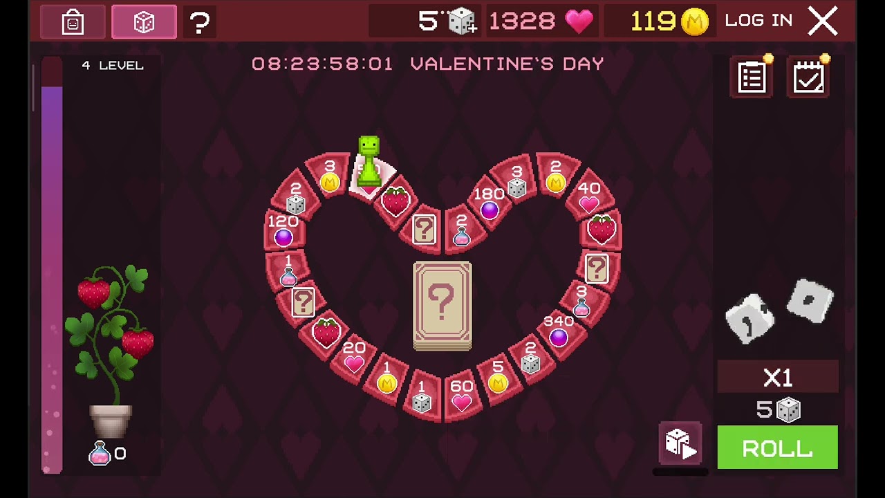 Playing that Valentine's Mini game until my dices run out IT WAS FUN Melon Sandbox🎉🎉🎉🎉
