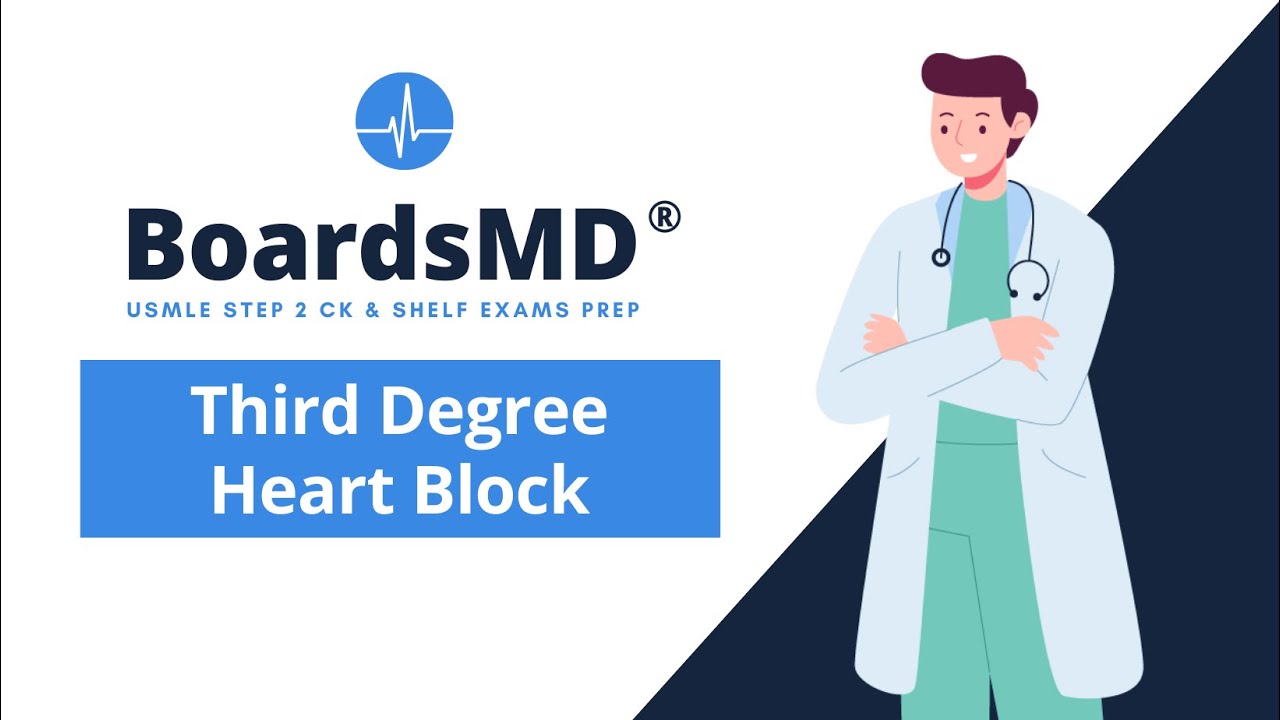 Third Degree Heart Block | USMLE Cardiology | @BoardsMD