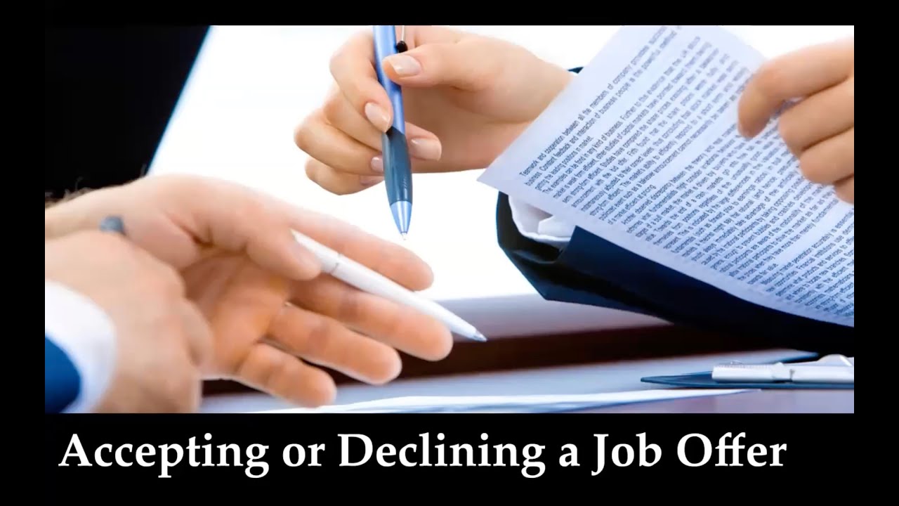Accepting and Declining Job Offers