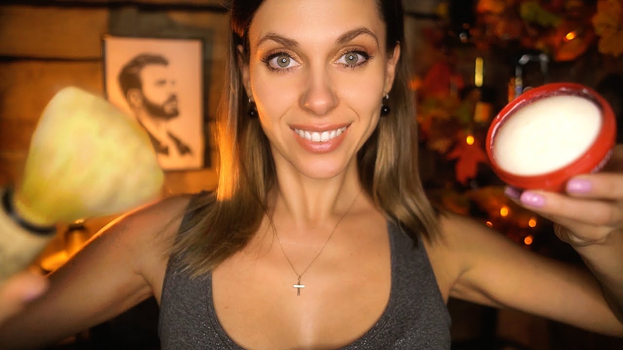 ASMR Sleep-inducing HEADSHAVE roleplay, oil massage and RAIN sounds
