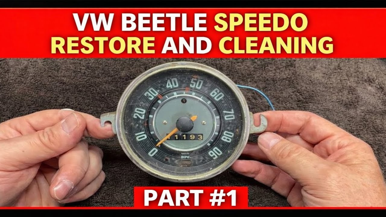 VW Beetle Speedometer Cleaning & Restoration Part #1 - VW Bug - VW Bus - VW Ghia - DIY HOW TO Video