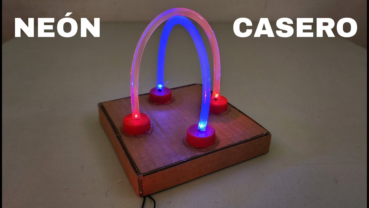 Cómo Hacer Neón Casero Con Barras de Silicona y Led | iluminación DIY