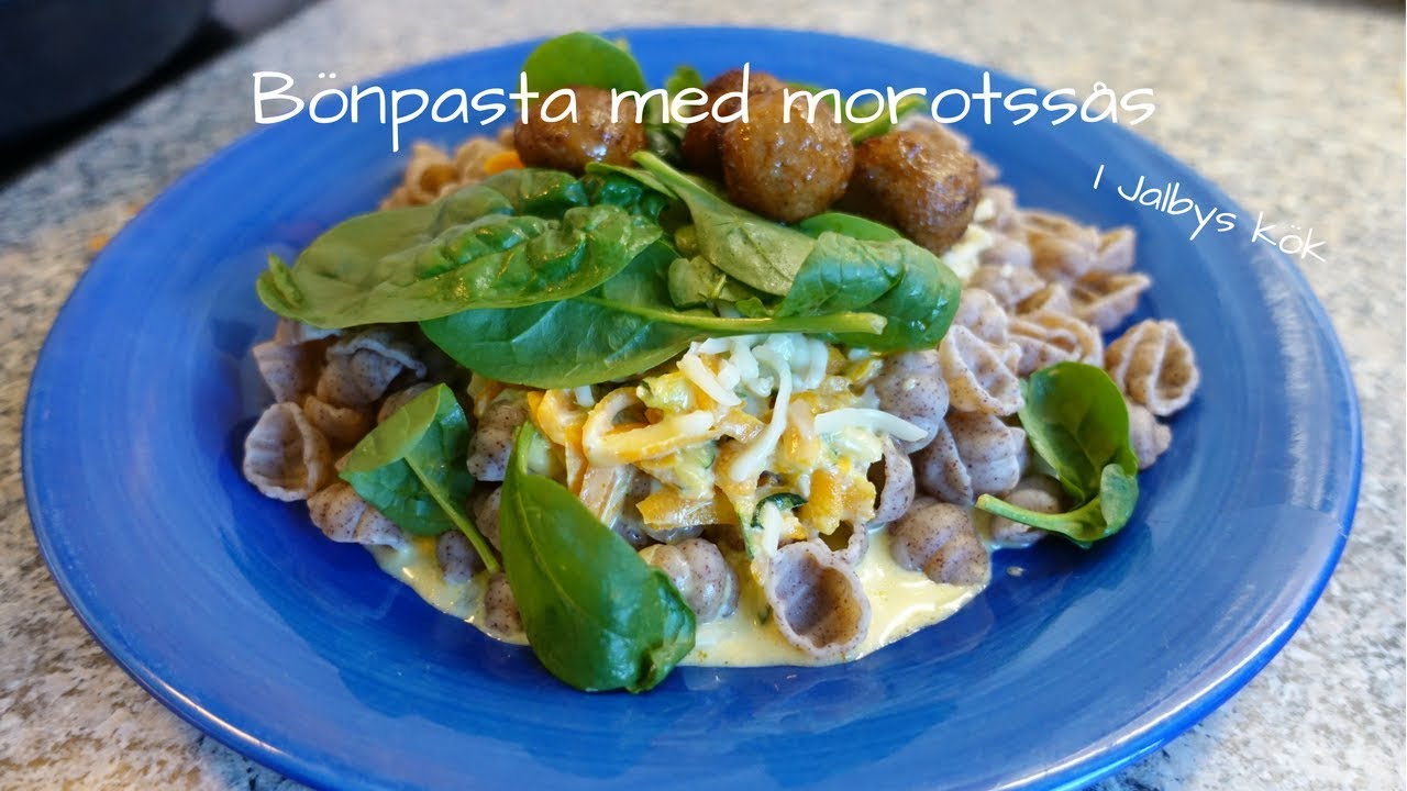 B&ouml;npasta med morotss&aring;s i Jalbys k&ouml;k