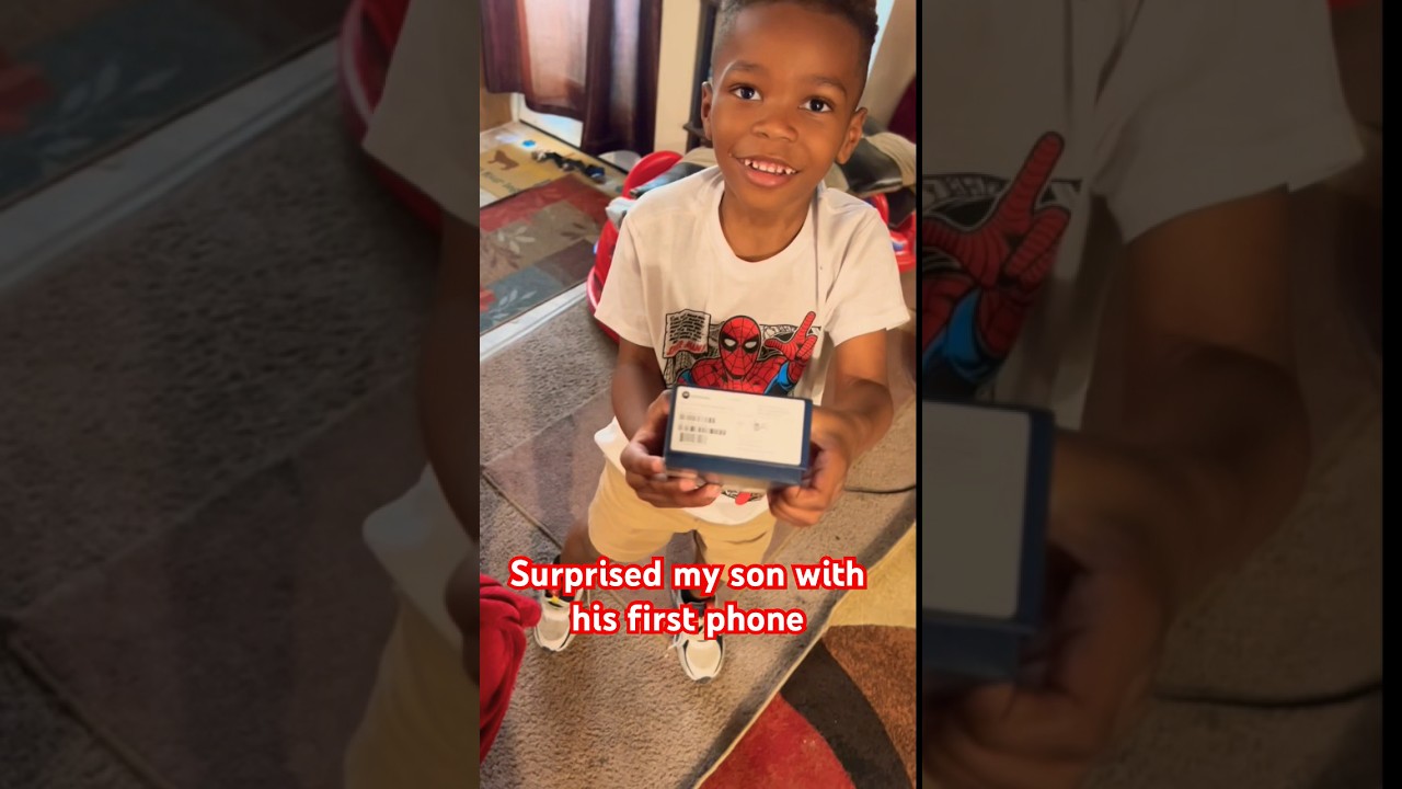 Surprised my son with his first phone