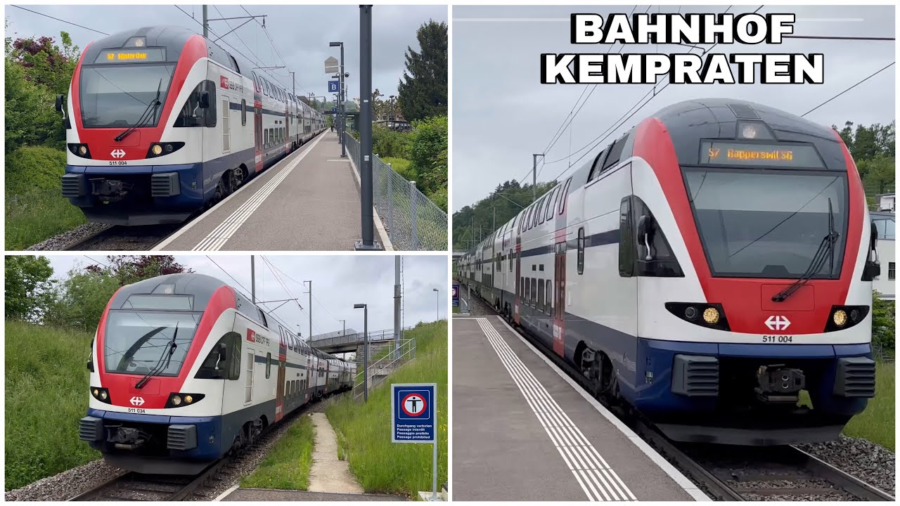 Züge beim Bahnhof Kempraten | Trains at Kempraten station (2023)