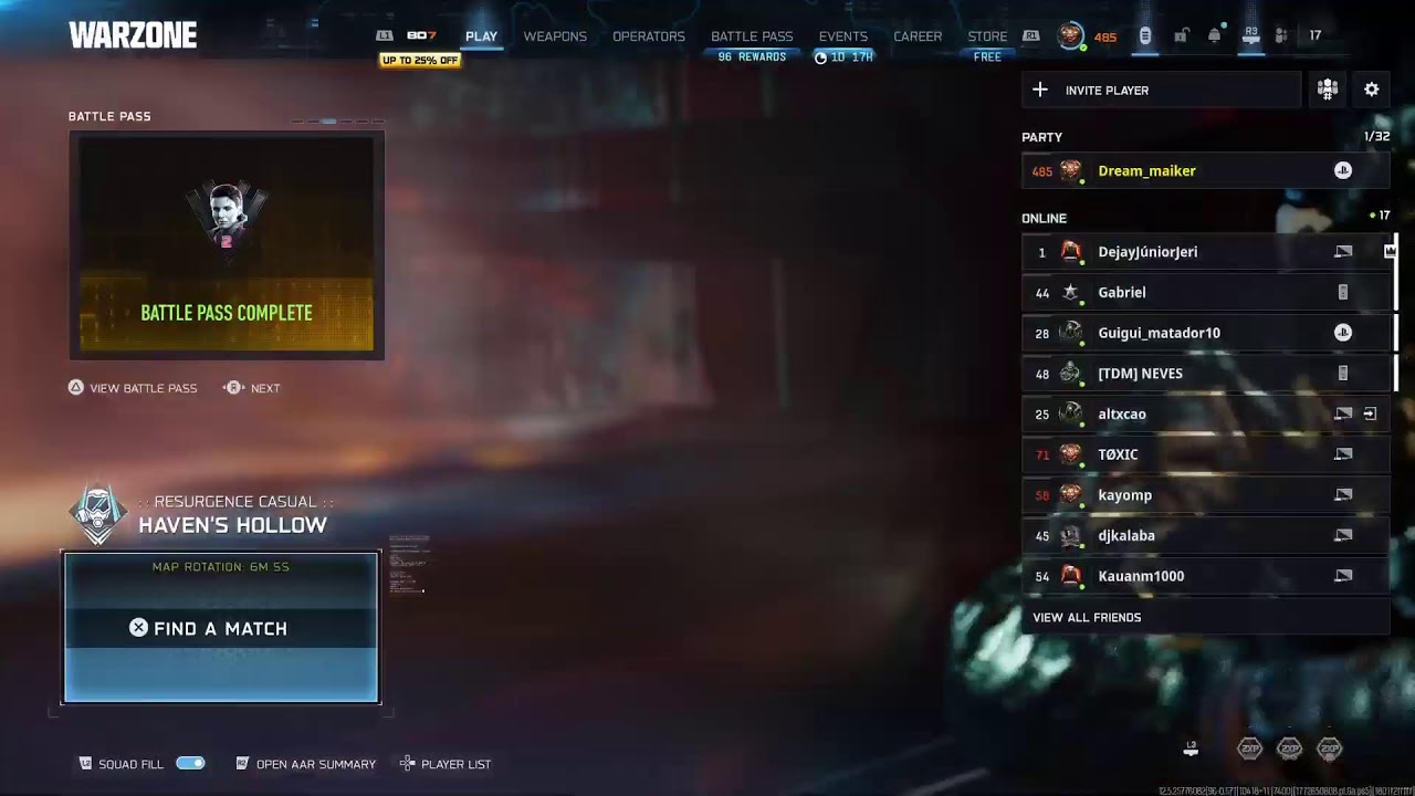 Treino 4h Call of Duty