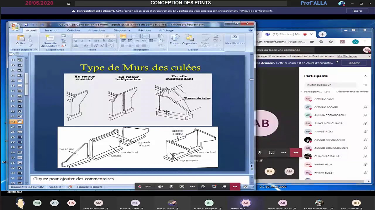 Conception des Ponts (4GC CENTRE) | Prof Alla (20-05-2020)
