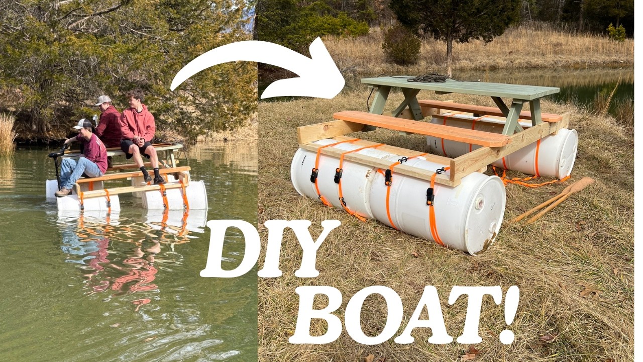 WE BUILT A FLOATING PICNIC TABLE!