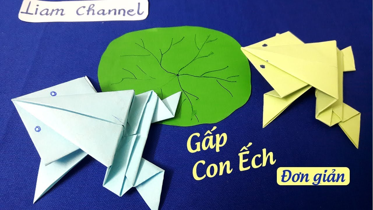 Сделай сам ORIGAMI FROG | 🐸 | Сделай сам Прыжки в длину бумажная лягушка | Лиам Ченнел