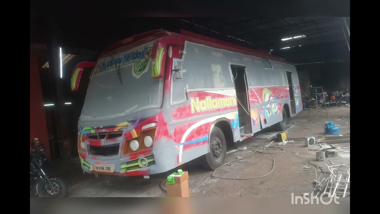 Nallamani Route bus over coat painting
