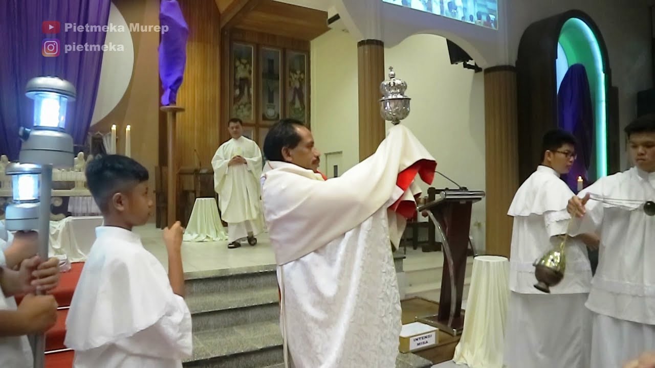 Perarakan Sakramen Mahakudus - Misa Kamis Putih Paroki Gembala Baik Pontianak - 18/04/2019