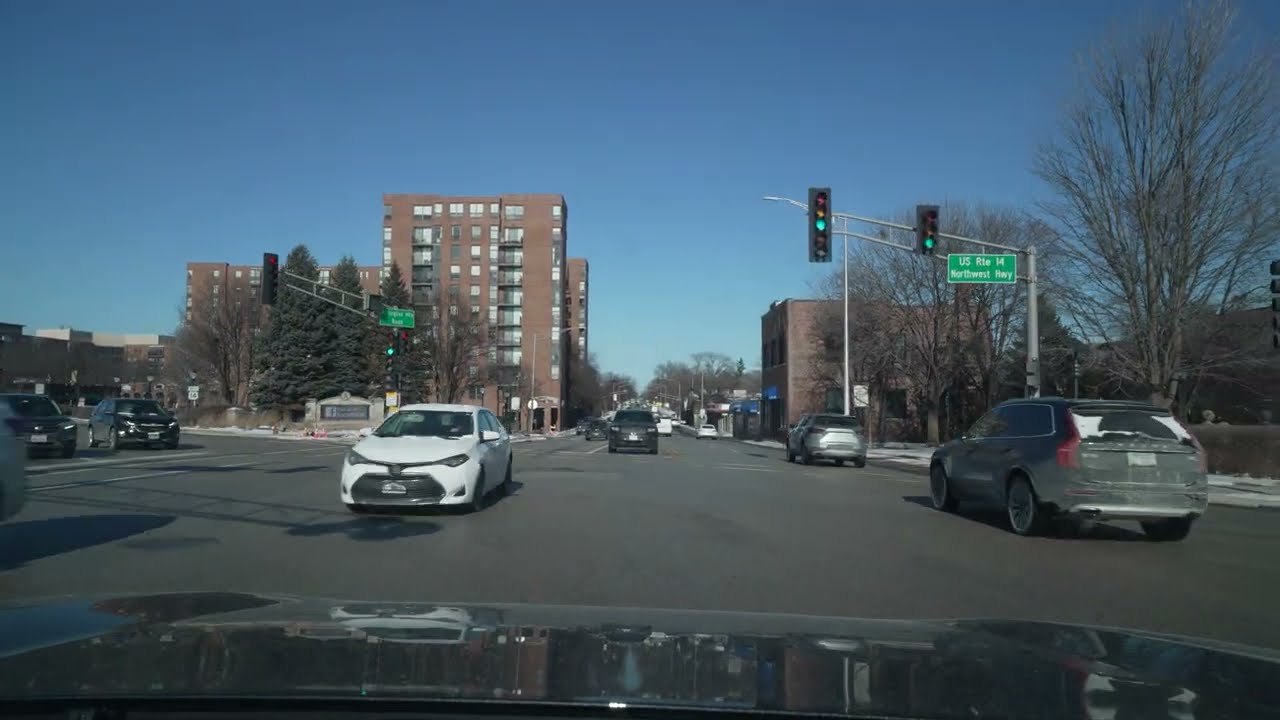 Arlington Heights, IL Relaxing Drive (No Talk, No Music) 4K POV ASMR