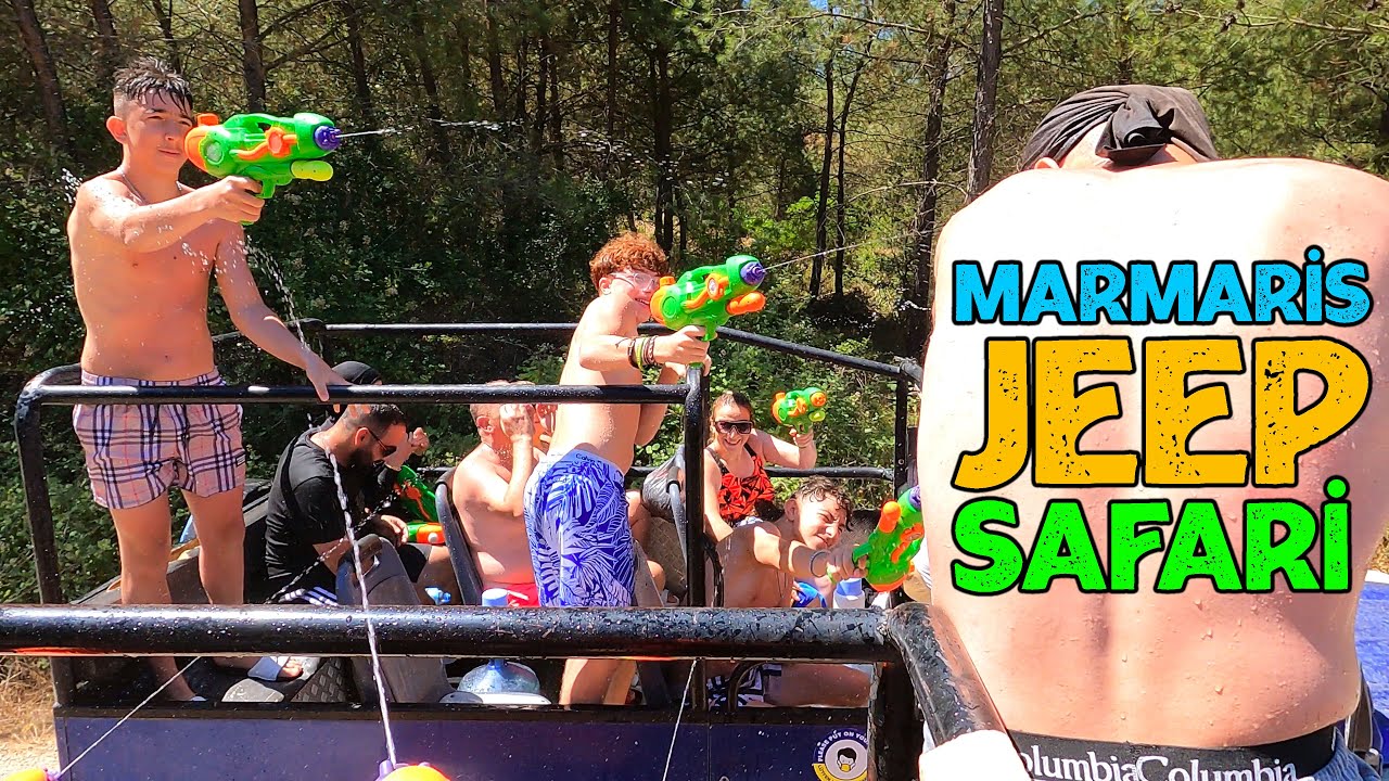 MARMARİS JEEP SAFARİ TURU – Muğla'nın Doğasını Jeep Üzerinde Gezerek Turistlerle Su Savaşı Yaptık