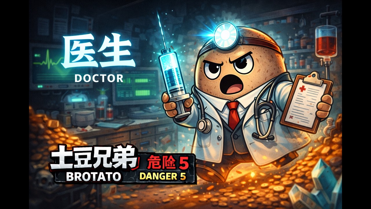 土豆兄弟 危险5【医生】全程通关｜Brotato Doctor Danger 5