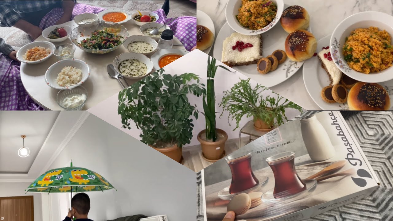 BOL MİSAFİRLİ HAFTASONU❤️YEMEK HAZIRLIĞIM 👍YENİ ŞEMSİYELERİMİZ ☂️ÇİÇEKLERİME YENİSİ EKLENDİ🪴VLOG 