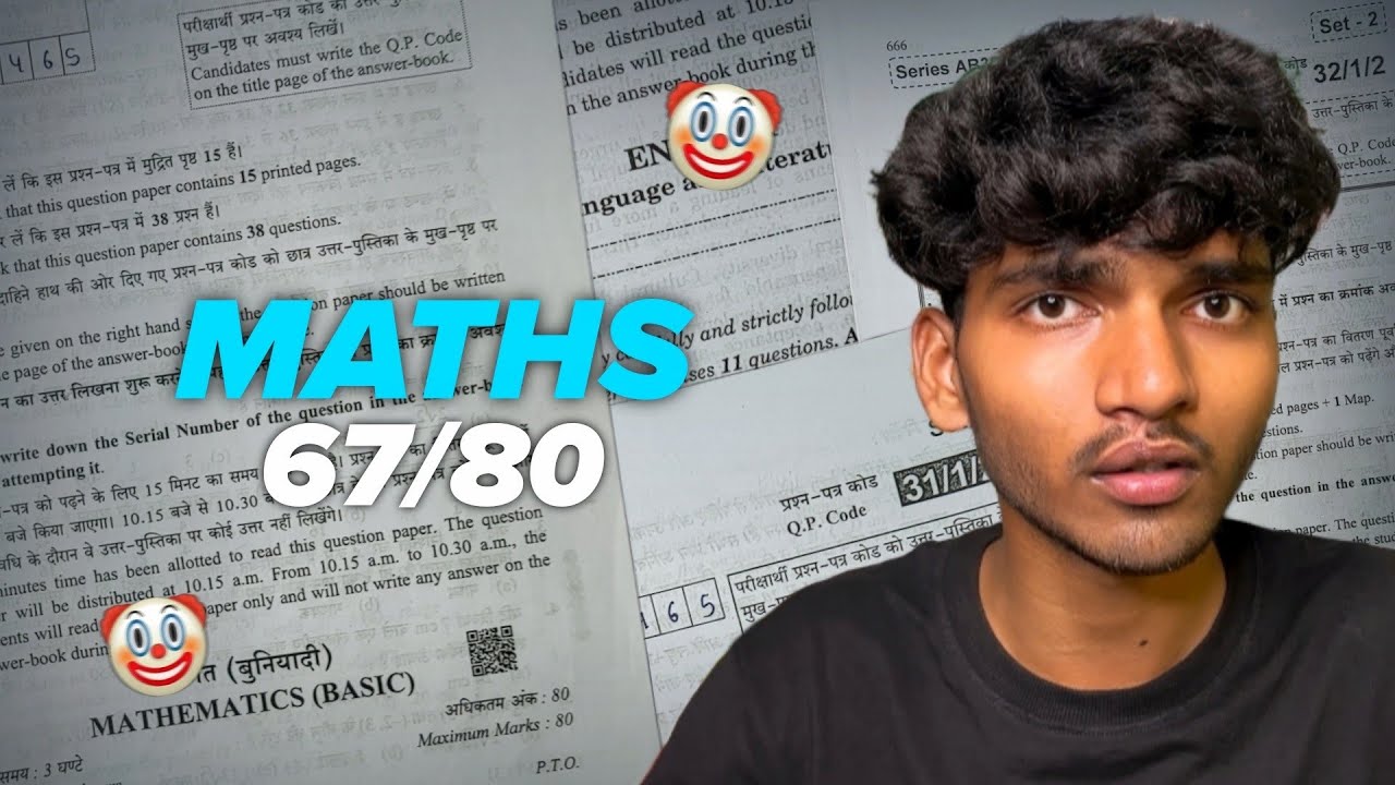 How I Scored 67/80 in Maths 🤡 | Class 10th Board Exam 