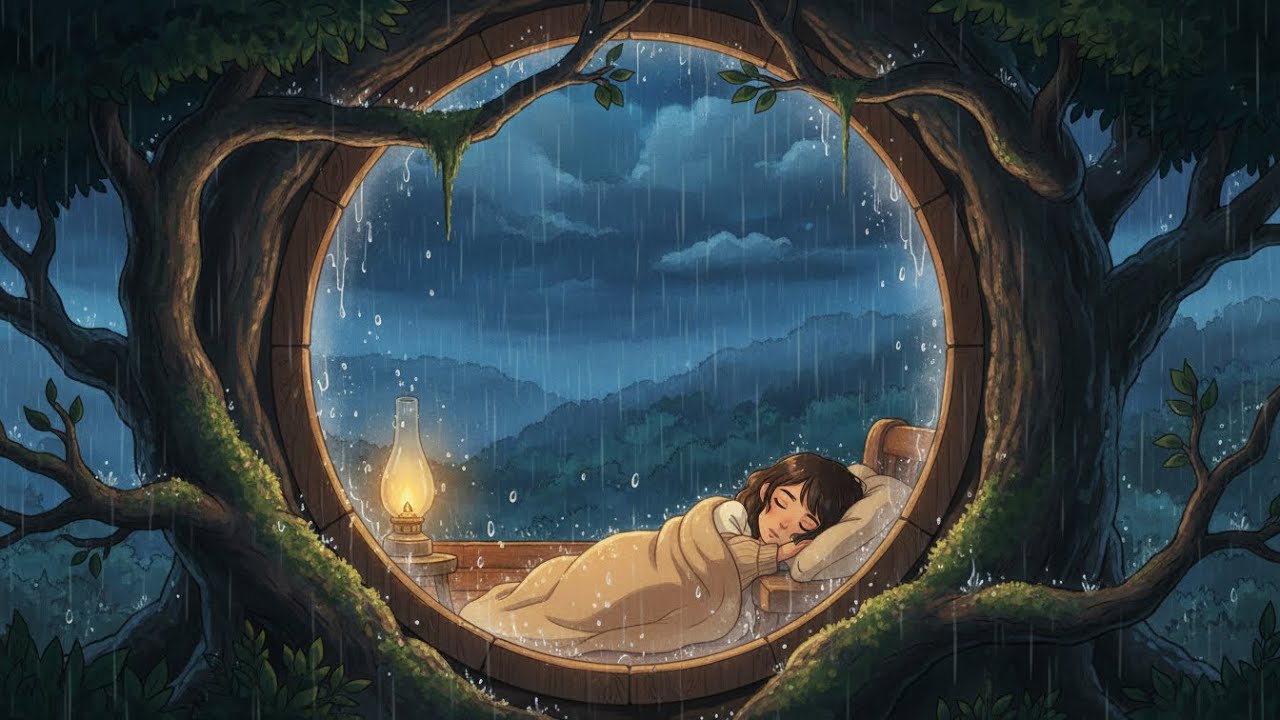 One Peaceful Rainy Night in Our Village| FamilyLife & Rain Ambience