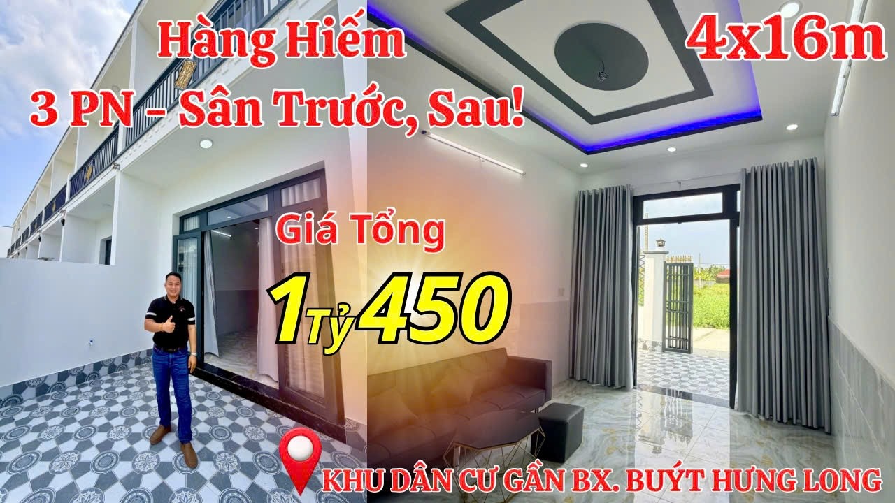 🤩Lâu lâu mới có nhà 3 Phòng Ngủ_Có sân trước, sau_Sổ Hồng Riêng Từng Căn_Tổng Giá: 1 Tỷ 450 #nhadep