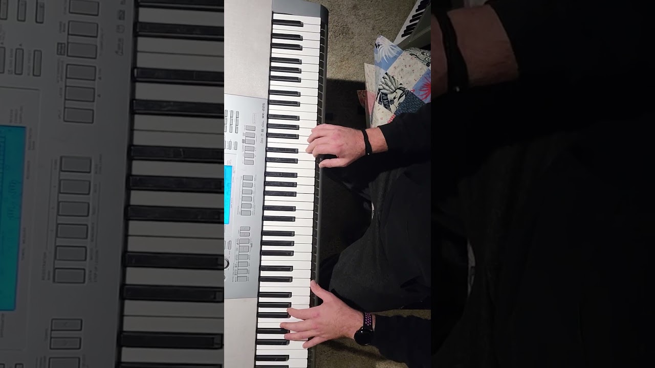 Trying out the tones, rhythms, and arpeggiator on Casio WK225 workstation keyboard