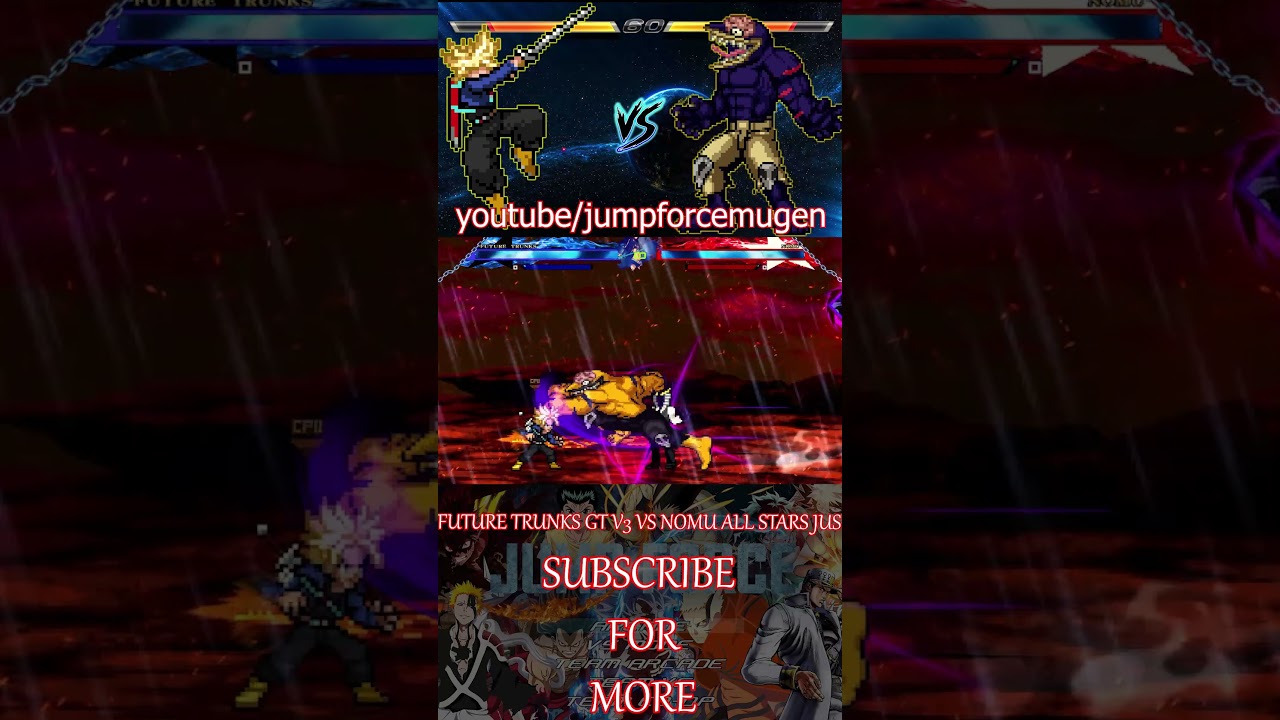 FUTURE TRUNKS GT V3 VS NOMU ALL STARS JUS #dbl #mugenjus #anime