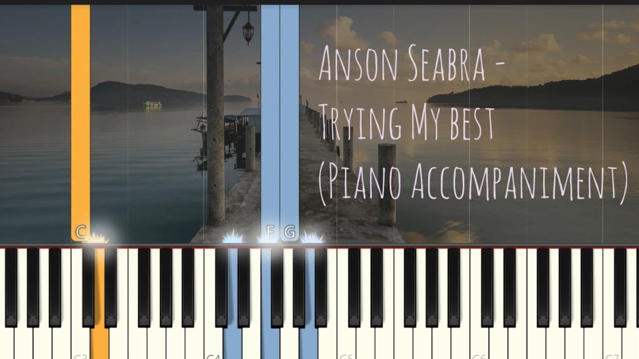 Anson Seabra - Trying My Best (Piano Accompaniment, Synthesia Tutorial)