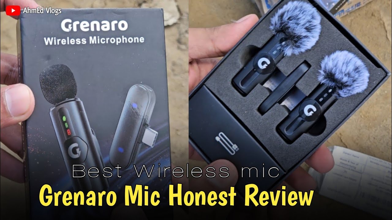 Grenaro S12 Wireless Mic Full Review | Best Wireless Mic 2025 | 3 Noise Reduction | AhmEd Vlogs 