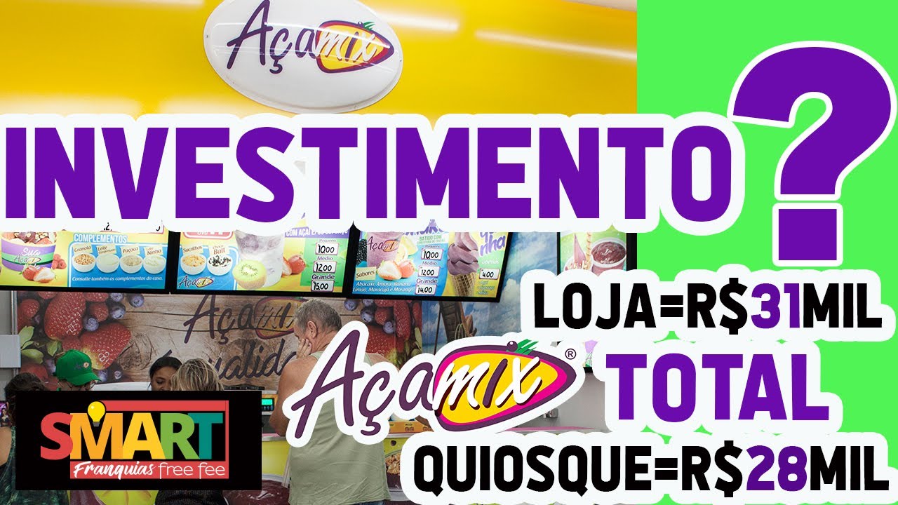 Custo Para Abrir Uma Franquia Barata de Açaí Expresso de Maquina ( Açamix Açaí )