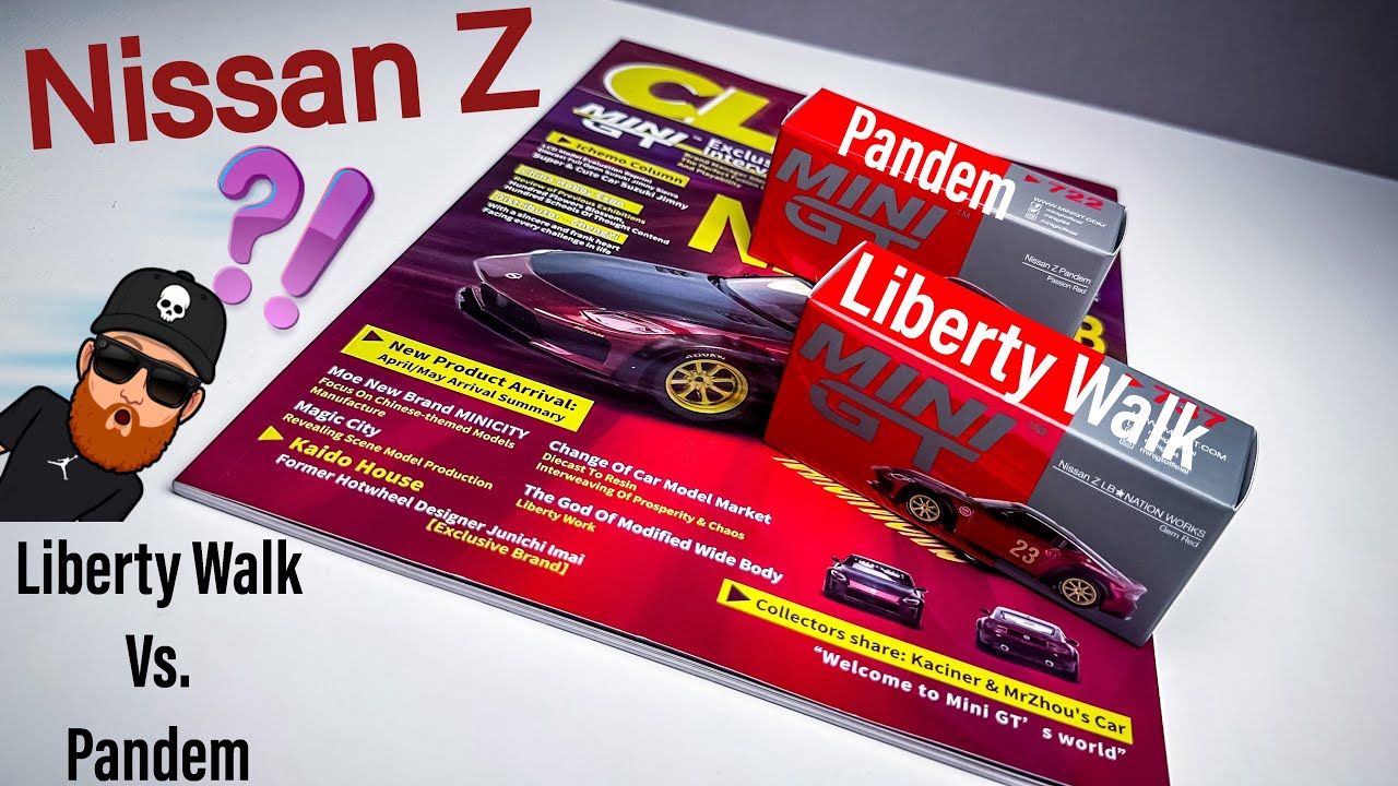 JD Show 02 - Liberty Walk versus Rocket Bunny - Nissan Z 1:64 by Mini GT comparison