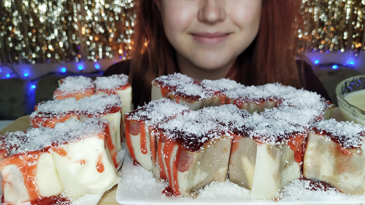 РОЛЛЫ СЛАДКИЕ БАНАН КИВИ  МУКБАНГ |  ROLLS SWEET BANANA KIWI MUKBANG