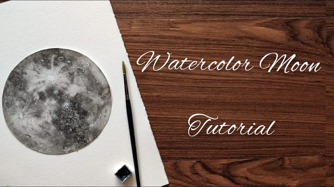 How To Paint Detailed Watercolour Moon