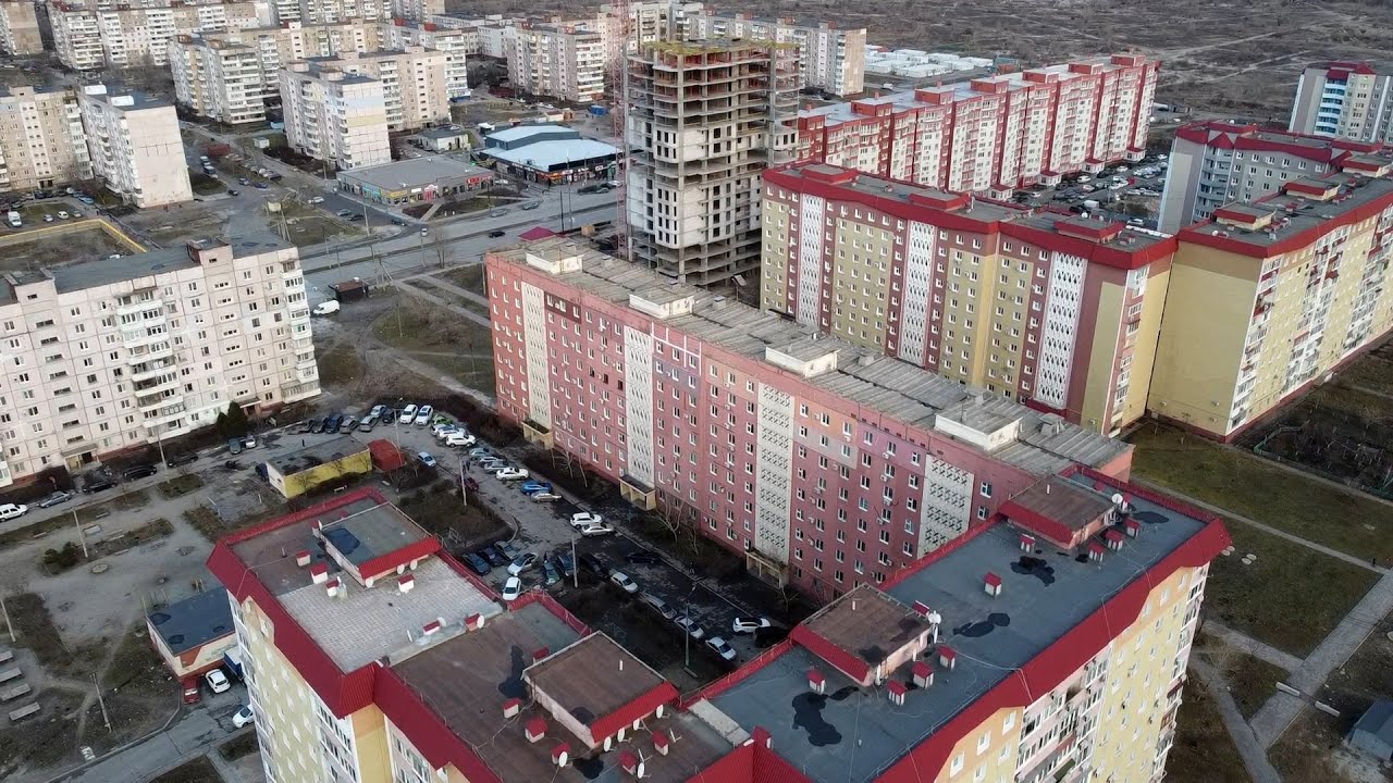Долгострой на Песках. Аэросъемка Запорожье.  4й и 5й Южный микрорайоны. Запорожье с высоты