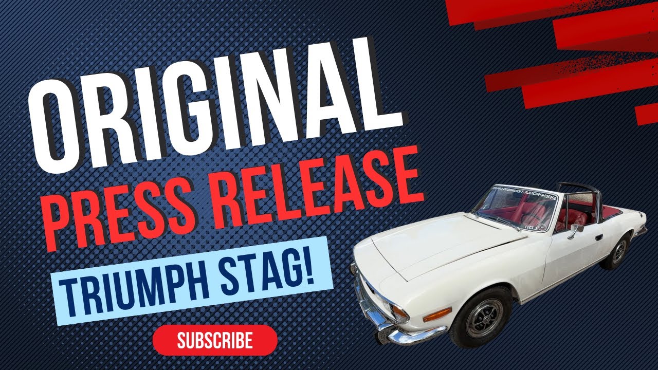 🇬🇧 Original Triumph Stag LD11 – 8th Ever Built | Rare Classic Press Release Car