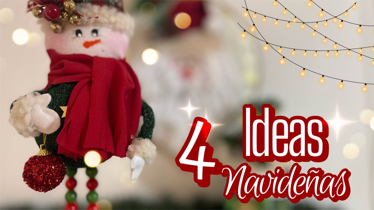 4 Manualidades Navide&ntilde;as🎄/ Ideas para regalar o vender  / Diy Christmas / Artesanato Natalino