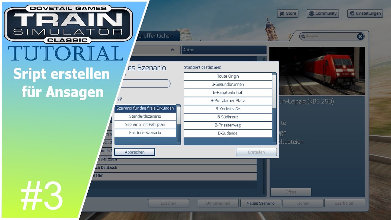 Train Simulator Classic | Scenario Sript erstellen  für Ansagen | #3 |