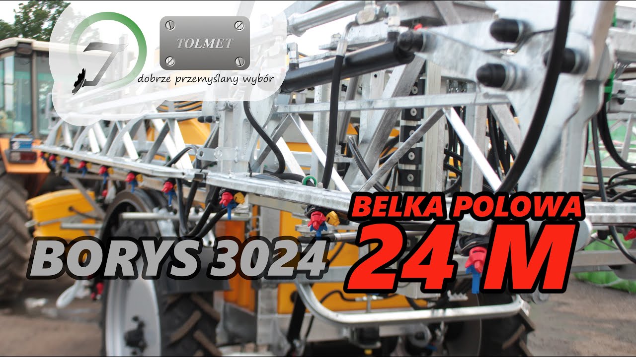 ➤Opryskiwacz Polowy Przyczepiany🌊Borys 3024 ➤Nowa lanca hydrauliczna 24 m💧💧💧 ➤Tolmet
