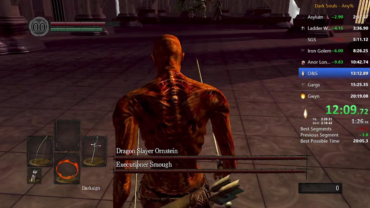 Dark Souls Any% - 20:11 (former world record)