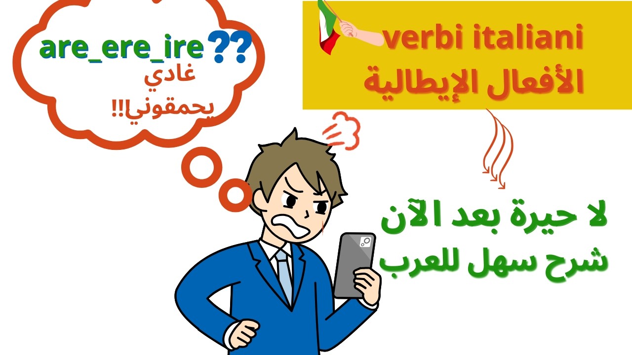 I Verbi  Italiani più Usati 🇮🇹 الأفعال الأكثر استخداما:  شرح سهل للعرب