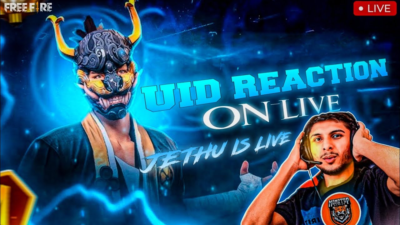 JETHU IS LIVE LIVE PAR I'D SEARCH AND REACTION 😱 #idreaction#freefire#jethuislive