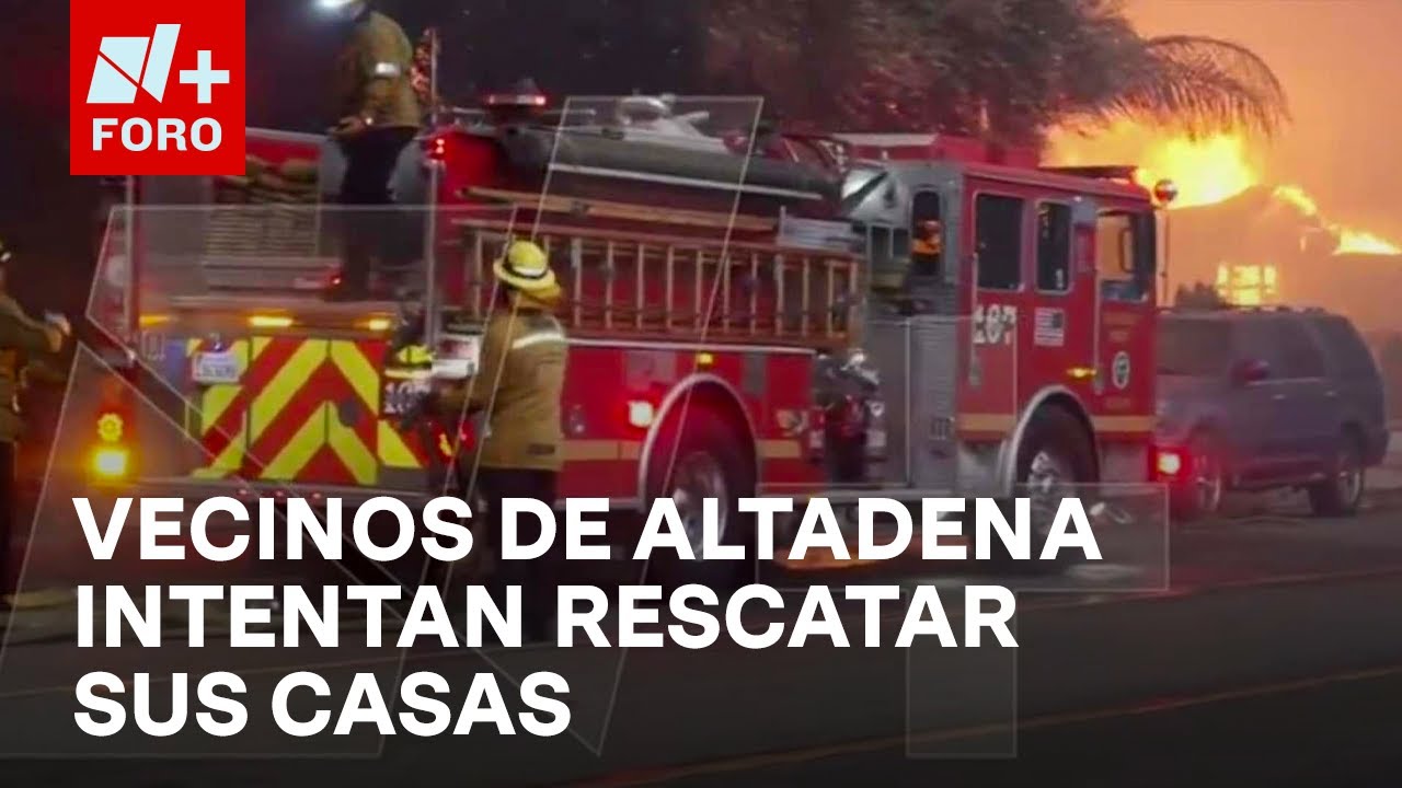 Visibilidad nula por incendio forestal en Altadena, bomberos no se dan abasto - Las Noticias