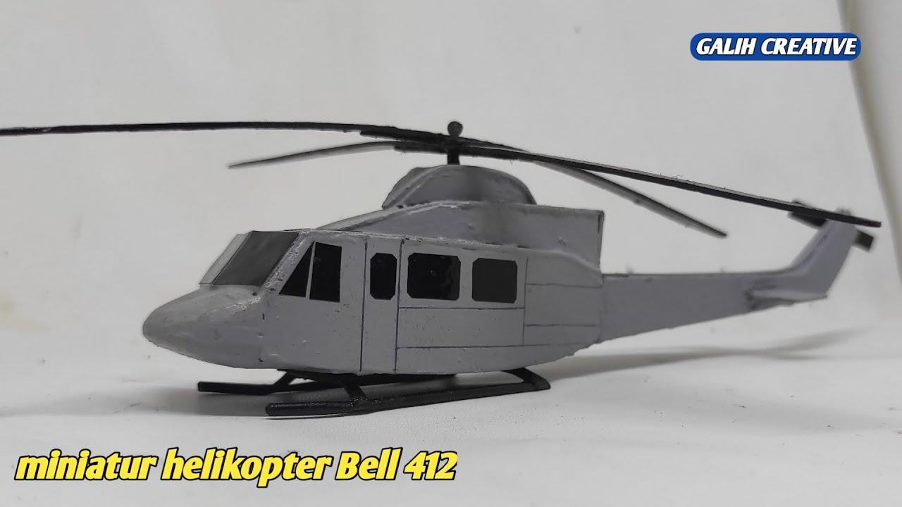 Diy Helicopter Bell 412 Cardboard | Membuat Miniatur Helikopter Dari Kardus