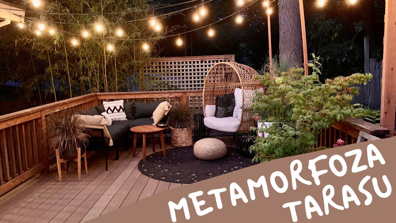 Metamorfoza tarasu - kącik wypoczynkowy w ogrodzie