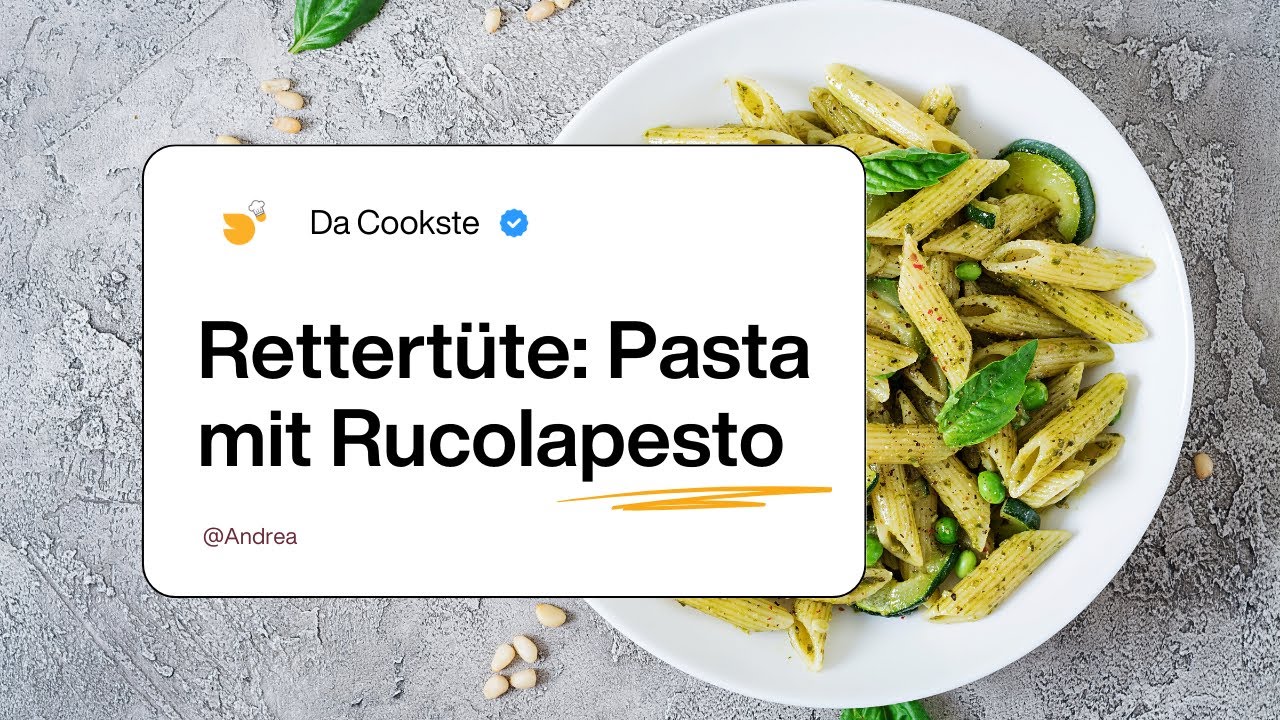 Schnelle 15 Minuten Pasta mit Rucola Pesto