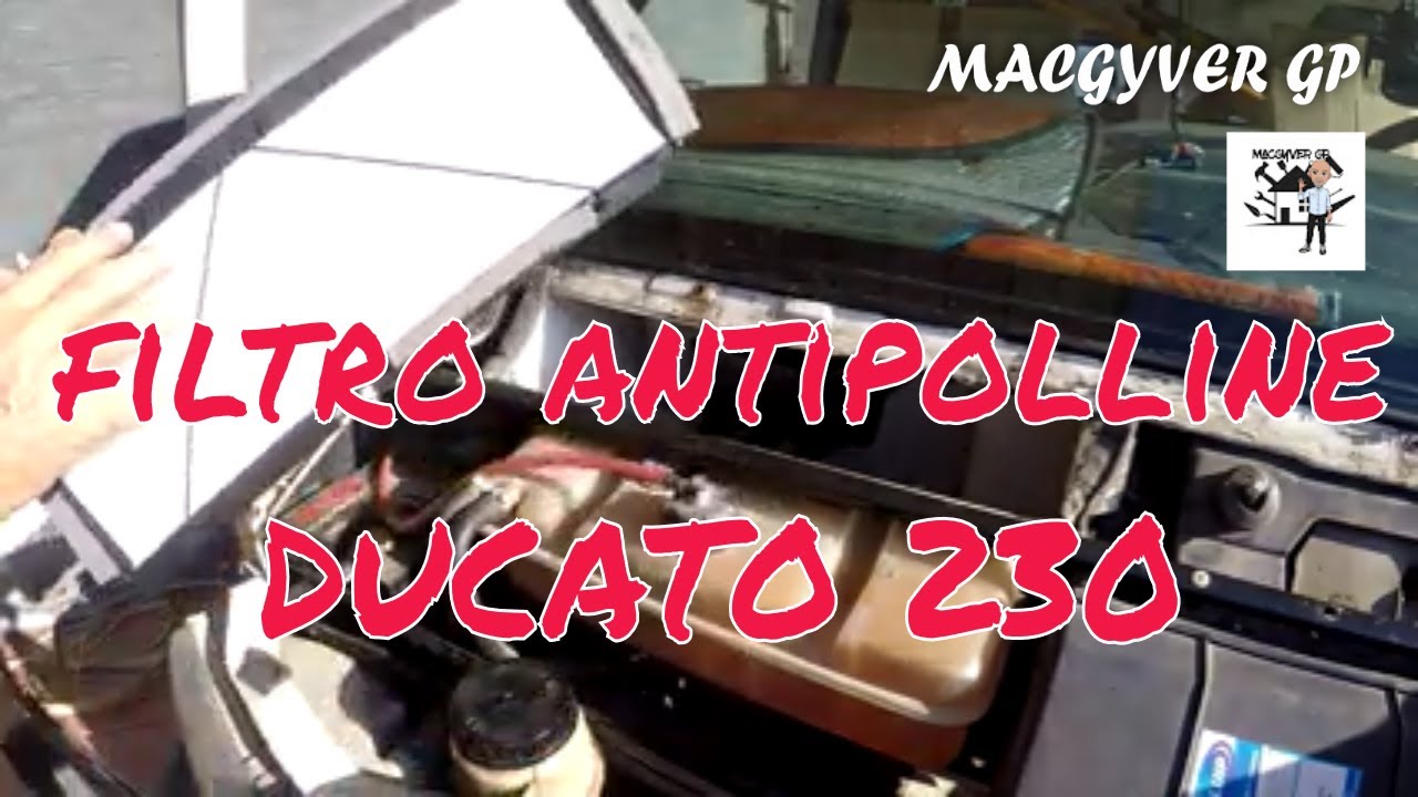 sostituzione filtro antipolline abitacolo ducato 230 - camper fai da te