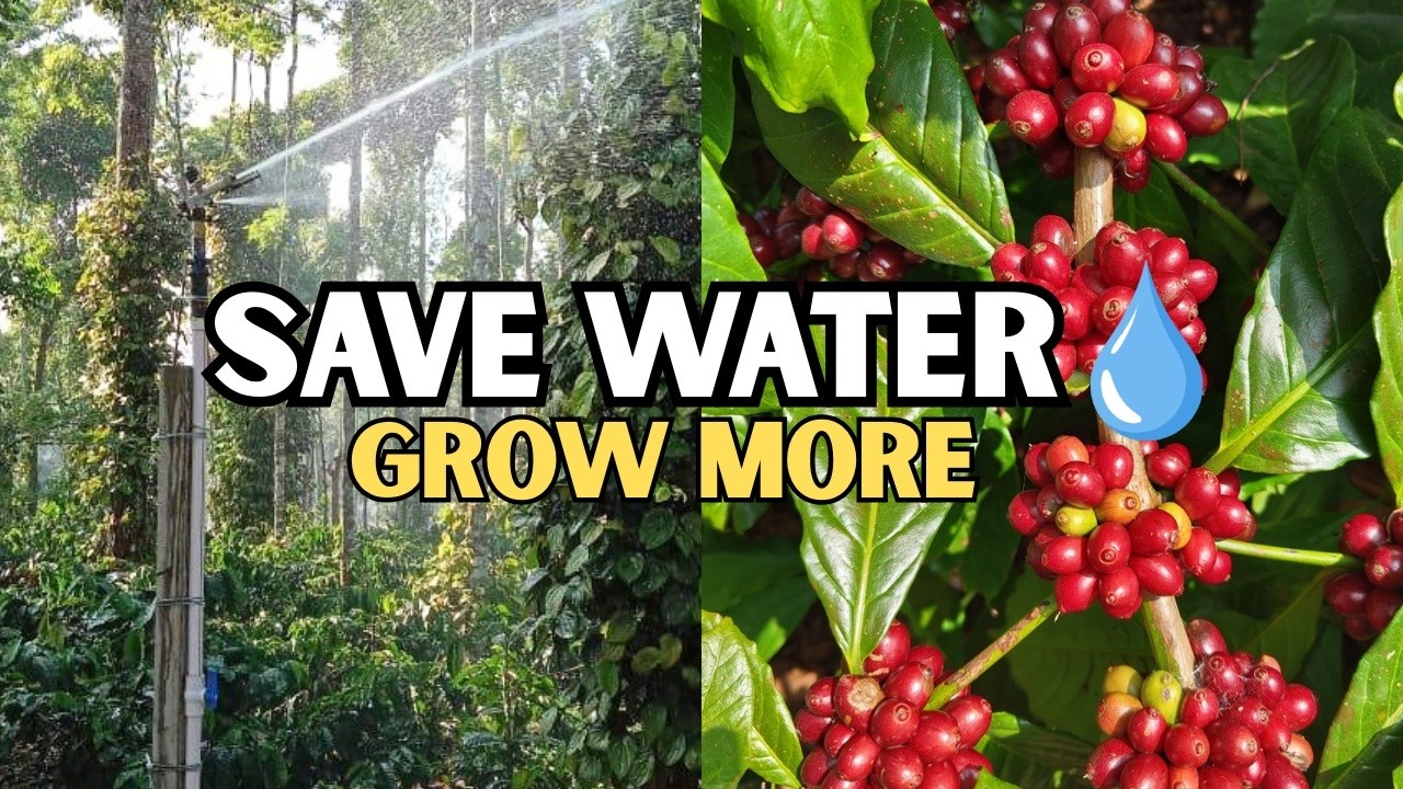 Sprinkler Irrigation in Coffee Plantation | Smart Irrigation System to Save Water & Increase Yield