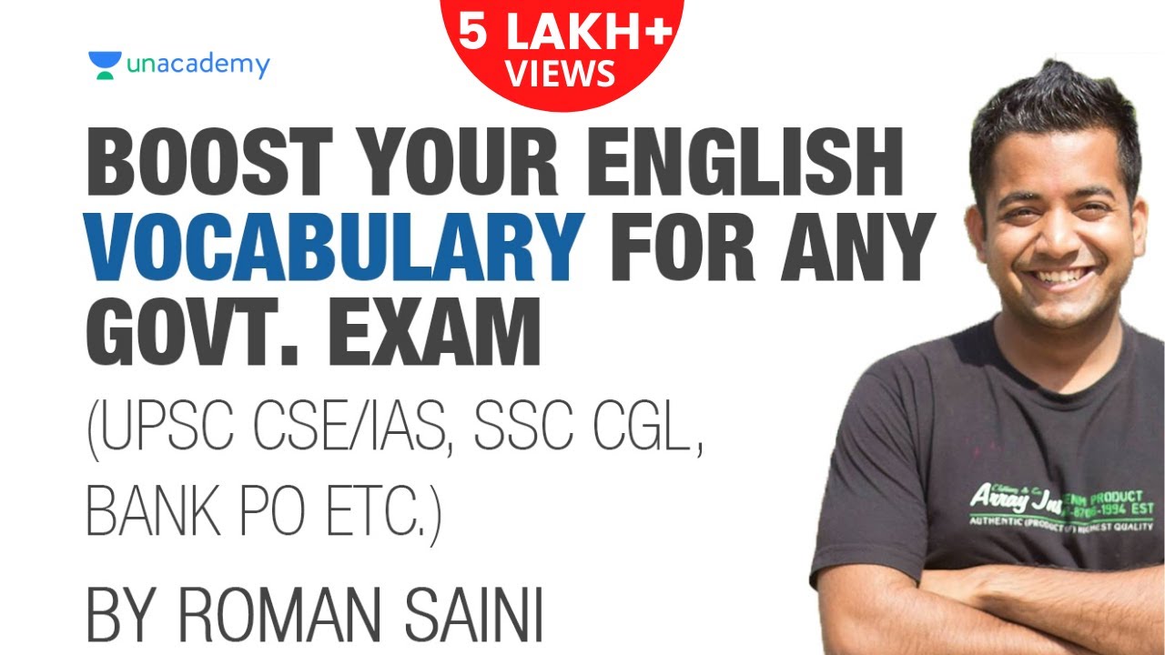 Boost Your English Vocabulary for Govt. Exams - by Roman Saini [UPSC CSE/IAS, SSC CGL/CHSL, Bank PO]