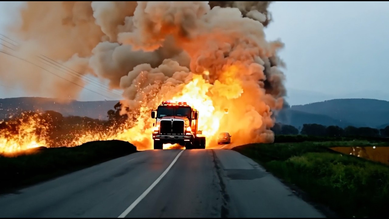 Trucks on Fire on Asian Roads: Epic Truck Explosions on Asian Highways