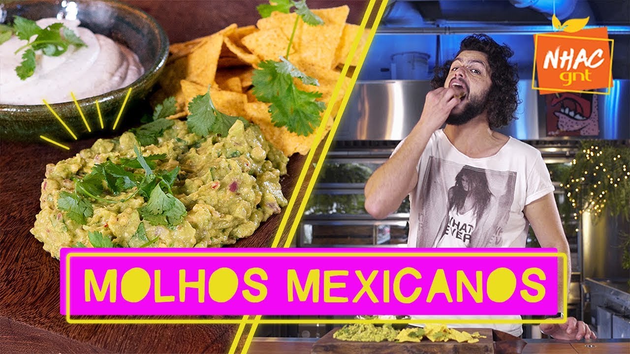 🥑 GUACAMOLE E SOUR CREAM: como fazer molhos mexicanos para comer com nachos | Mohamad no Nhac