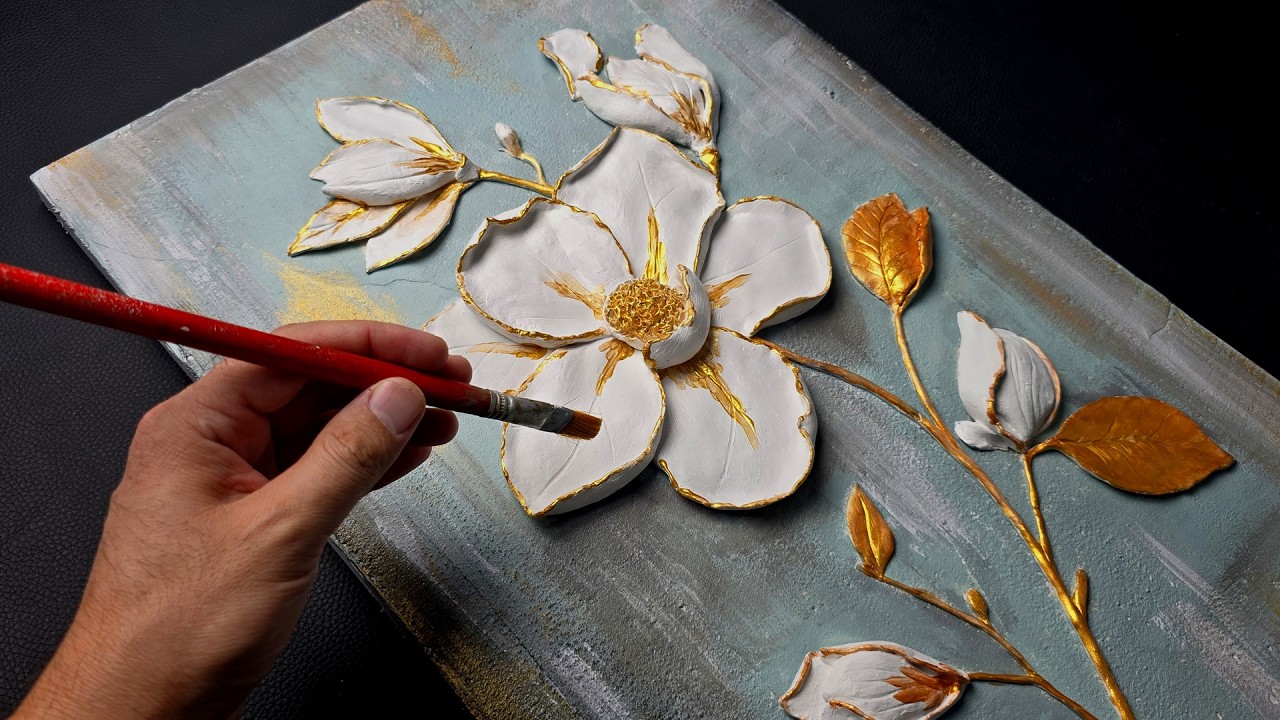 “How to Make 3D Clay Flowers for Interior Design — Easy Tutorial for Beginners!”🤩