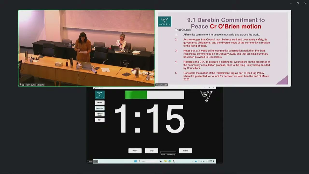 Darebin City Council | Special Council Meeting - 04:00PM Tuesday 10 February 2026