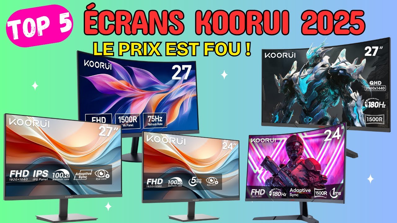 Top 5 Meilleurs Écrans PC KOORUI en 2025 : Lequel Choisir ? (Gamer, Bureautique, Pas Cher)